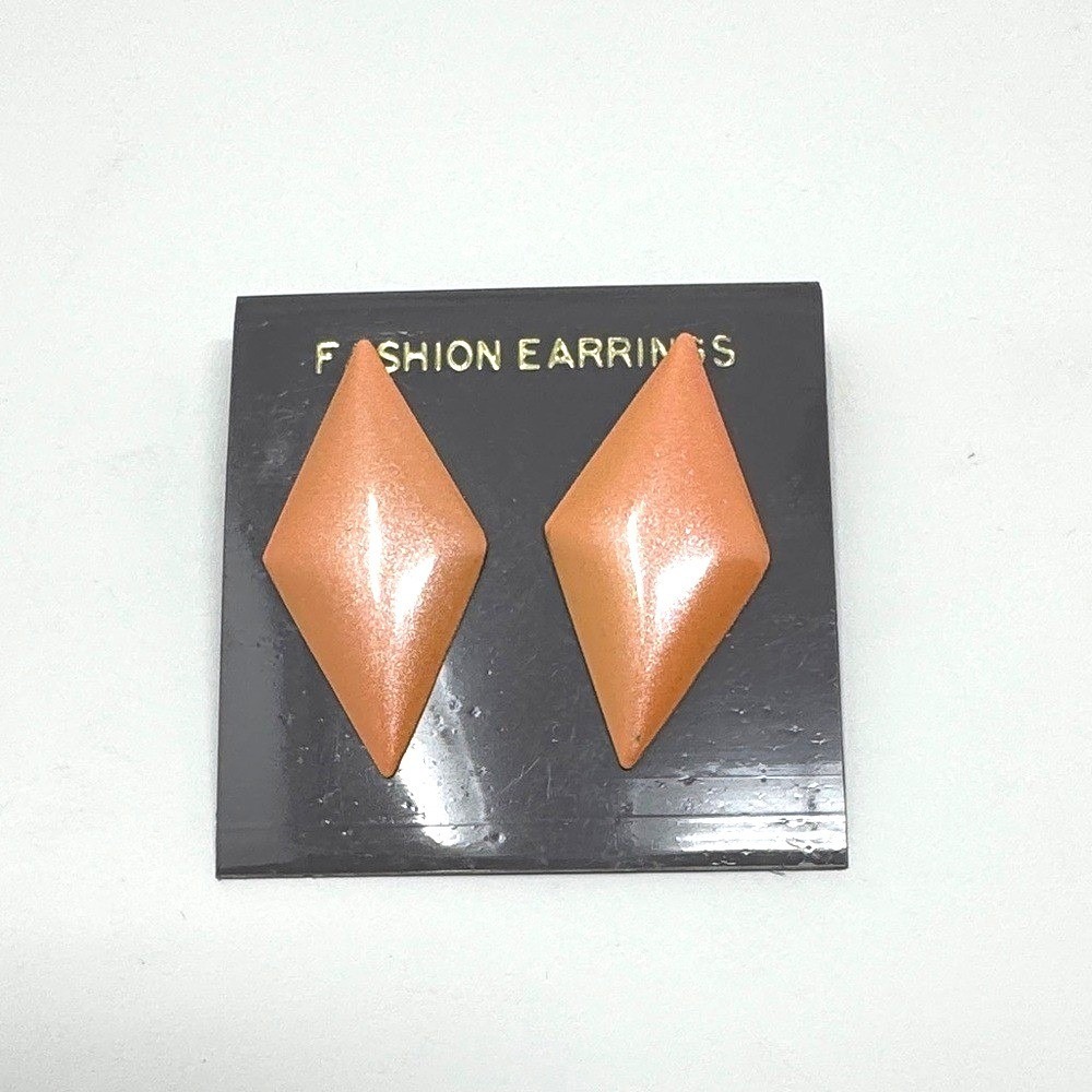 Vintage‎ Geometric Orange Earrings